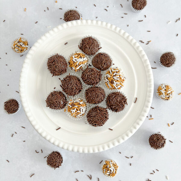 Brigadeiros on plate